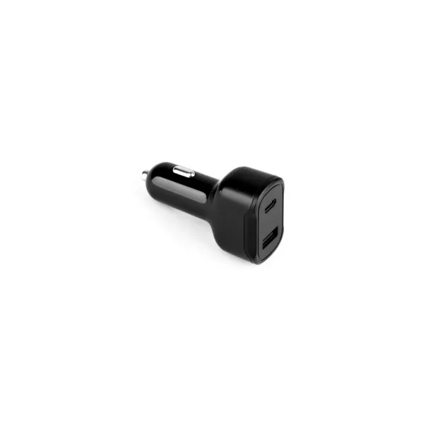 DIRAC Adapter za upaljač s USB-A priključkom 18W i USB-C 20W u 100% rABS-u Crna