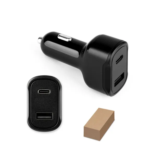 DIRAC Adapter za upaljač s USB-A priključkom 18W i USB-C 20W u 100% rABS-u