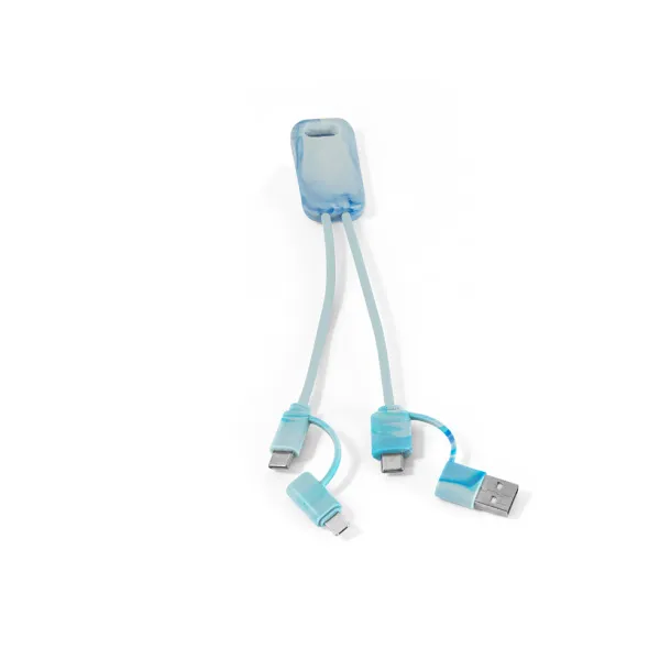 BERNERS Superfast 6-in-1 USB cable in recycled PET (100% rPET) White