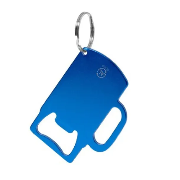  Keyring, recycled aluminium bottle opener Plava