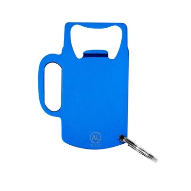  Keyring, recycled aluminium bottle opener Plava