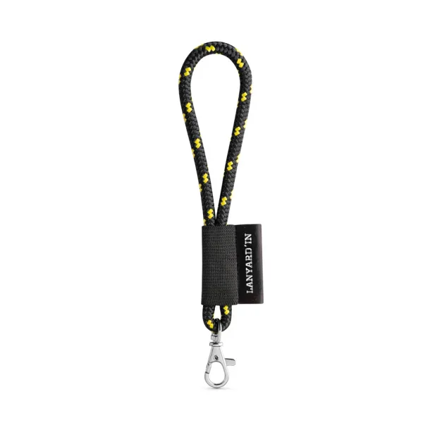 14001 Lanyard NAUTIC Short Set. Standardni modeli Crna Žuta