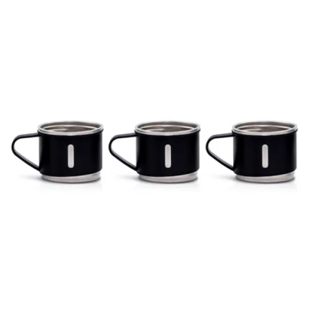 Quavean Thermos 420 ml and 3 mugs 150 ml black