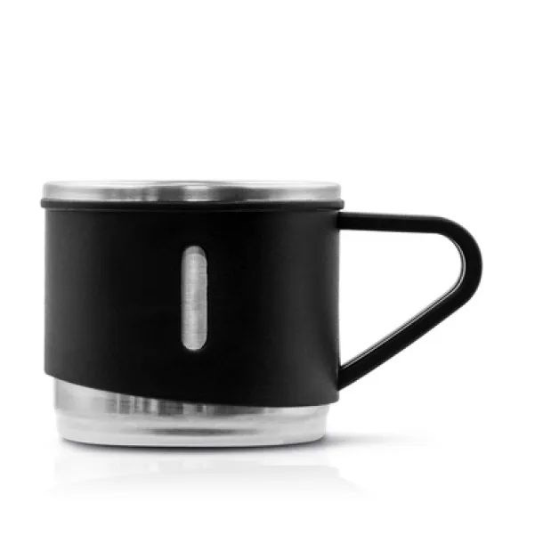 Quavean Thermos 420 ml and 3 mugs 150 ml black