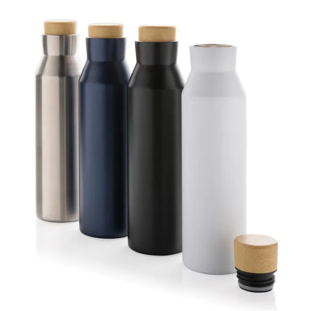  Gaia RCS certified recycled stainless steel vacuum bottle - XD Collection Black 