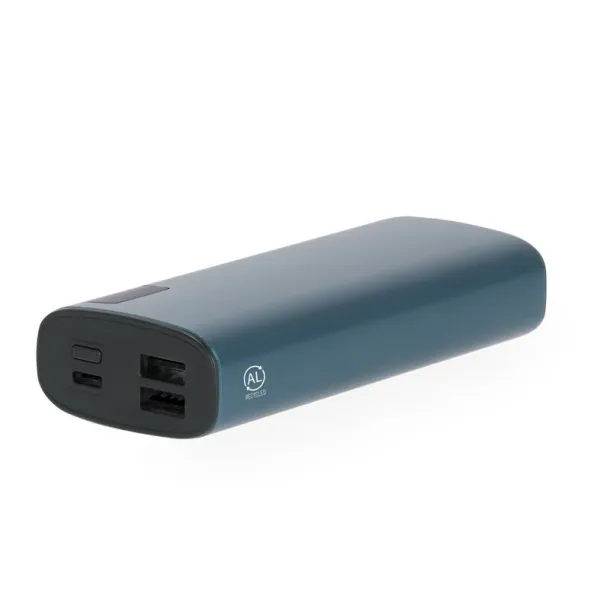  Recycled aluminium power bank 10000 mAh blue