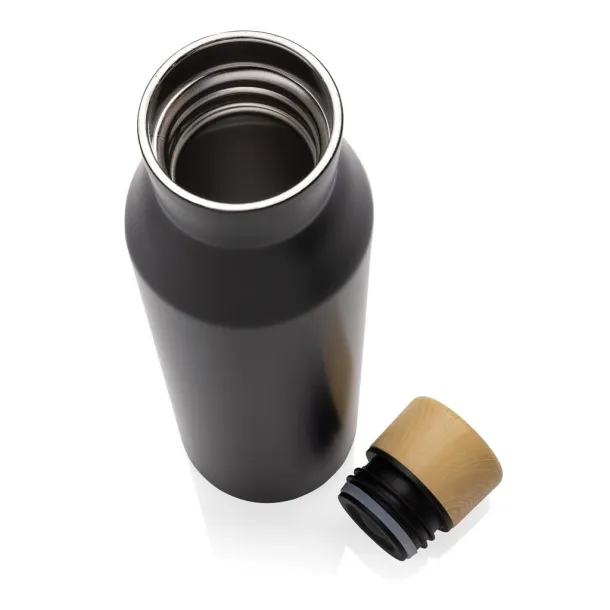  Gaia RCS certified recycled stainless steel vacuum bottle - XD Collection Black 