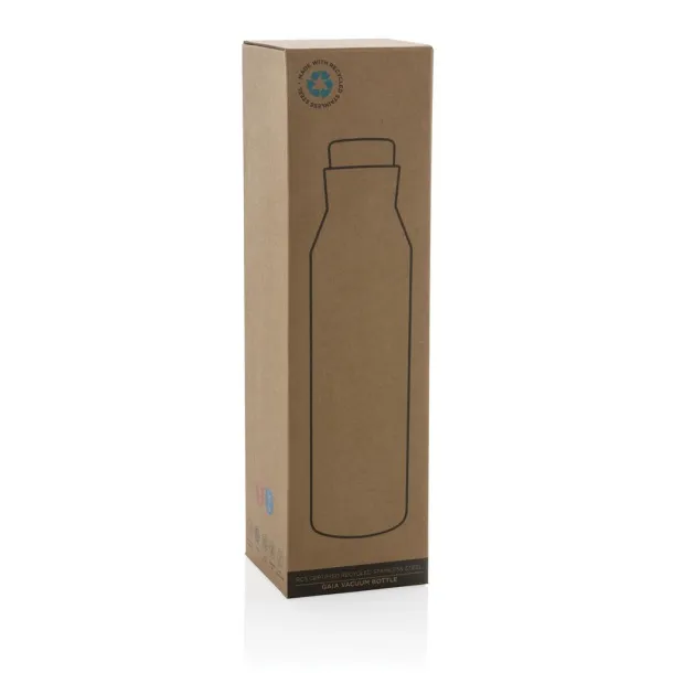  Gaia vakuum boca od RCS certificiranog recikliranog nehrđajućeg čelika, 600 ml - XD Collection Crna