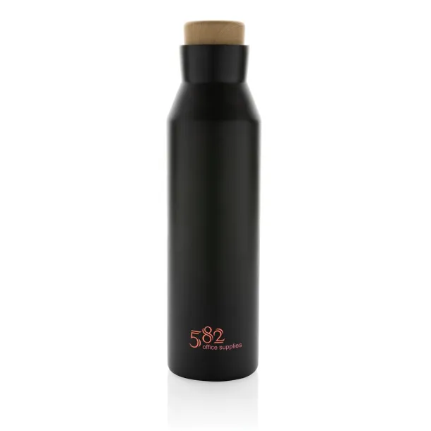  Gaia vakuum boca od RCS certificiranog recikliranog nehrđajućeg čelika, 600 ml - XD Collection Crna