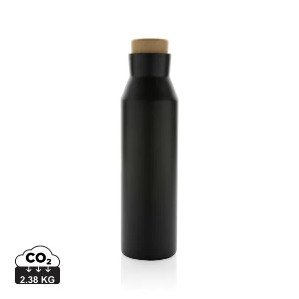  Gaia RCS certified recycled stainless steel vacuum bottle - XD Collection Black 