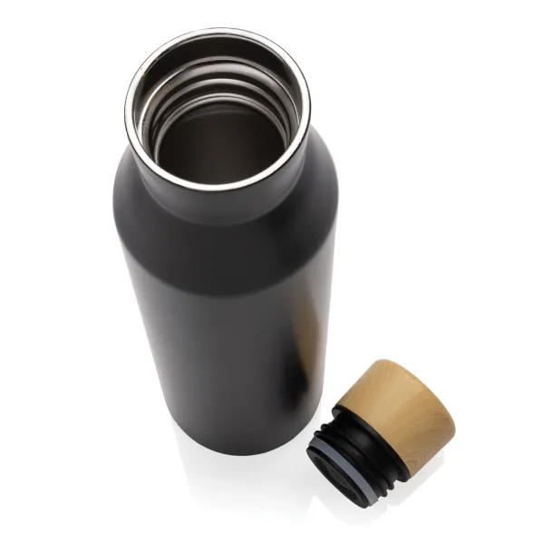  Gaia RCS certified recycled stainless steel vacuum bottle - XD Collection Black 