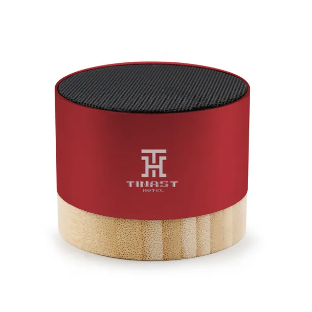 Jaquann Recycled aluminium wireless speaker 3W Crvena