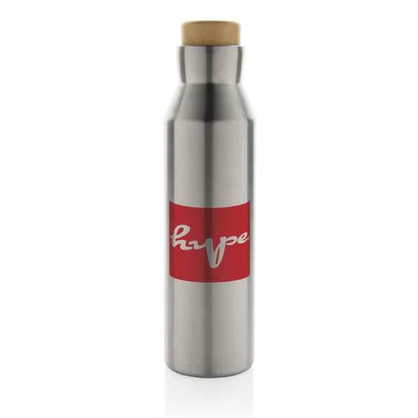  Gaia RCS certified recycled stainless steel vacuum bottle - XD Collection Silver 