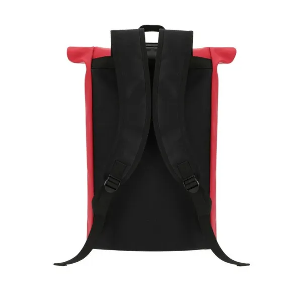  Roll top laptop backpack 15" red