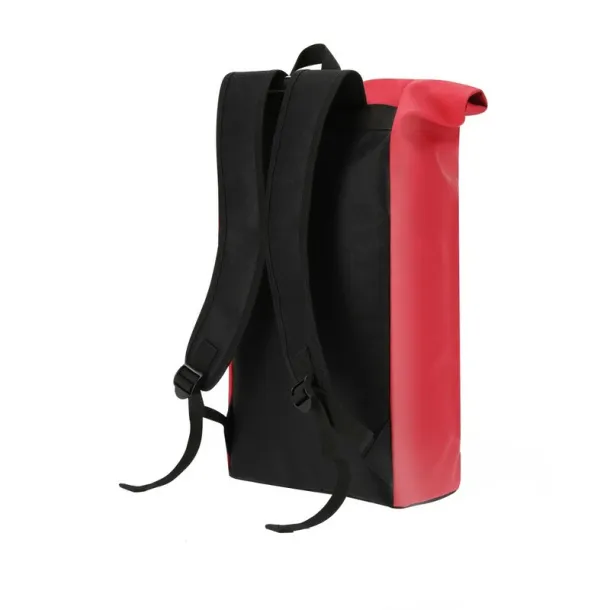  Roll top laptop backpack 15" red