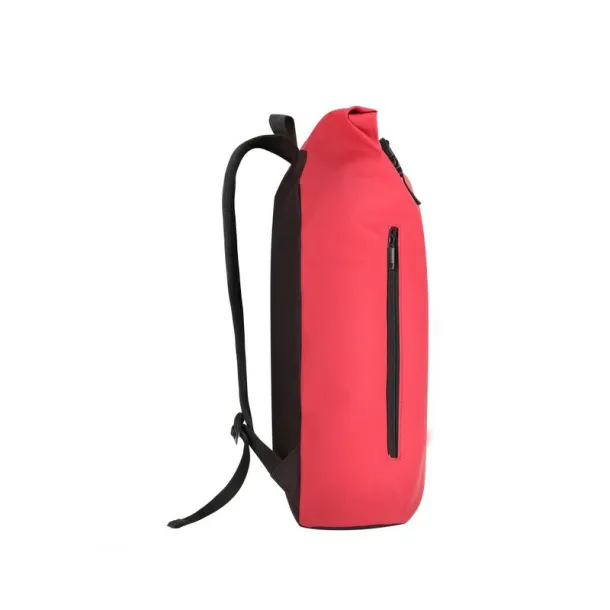  Roll top laptop backpack 15" red