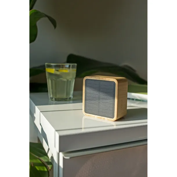 Androwe B'RIGHT Bamboo wireless speaker 3W B'RIGHT, solar panel wood