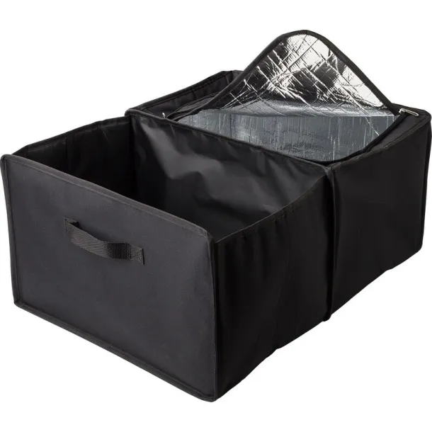  Foldable car organizer, cooler compartment black