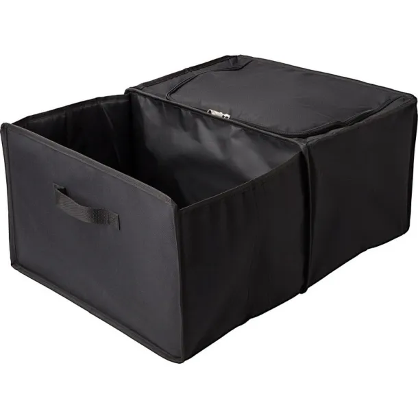  Foldable car organizer, cooler compartment black