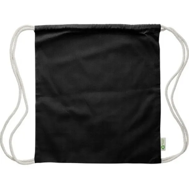  Cotton drawstring bag black