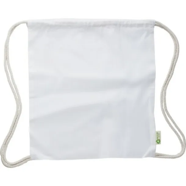  Cotton drawstring bag white