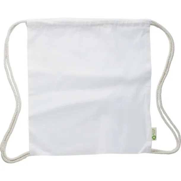  Cotton drawstring bag white