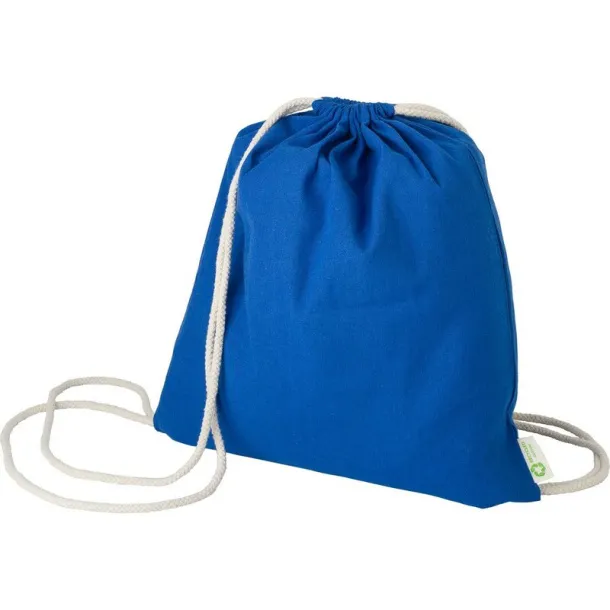 Cotton drawstring bag Mornarski plava