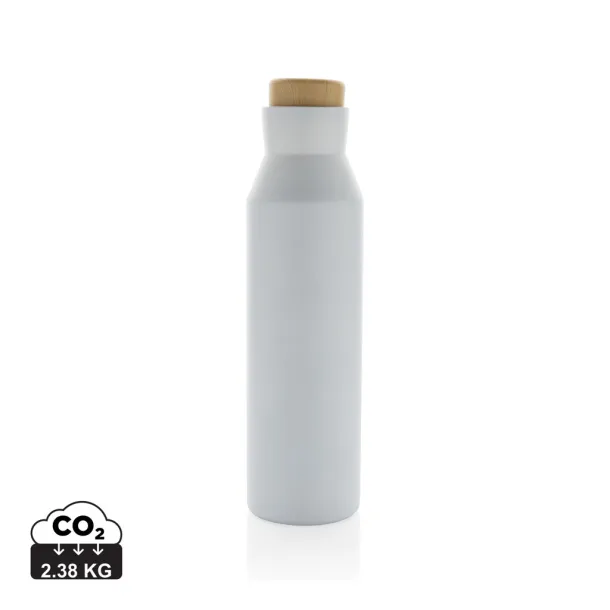  Gaia RCS certified recycled stainless steel vacuum bottle - XD Collection White 