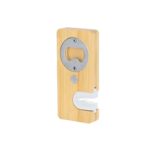  Bamboo bottle opener, knife sharpener beige