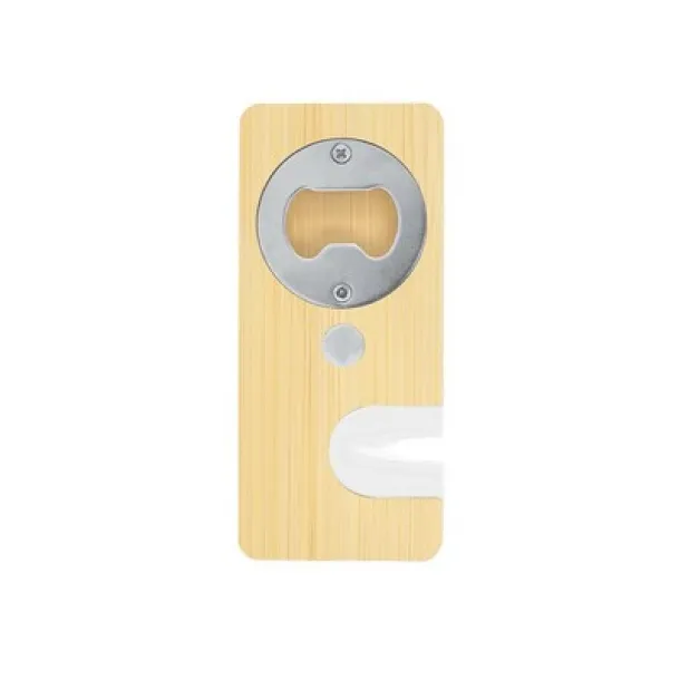  Bamboo bottle opener, knife sharpener beige