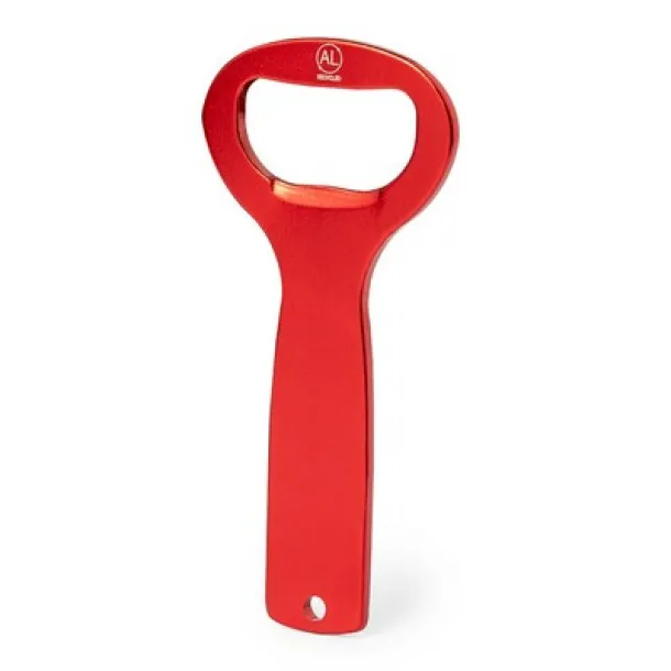  Recycled aluminium bottle opener Crvena