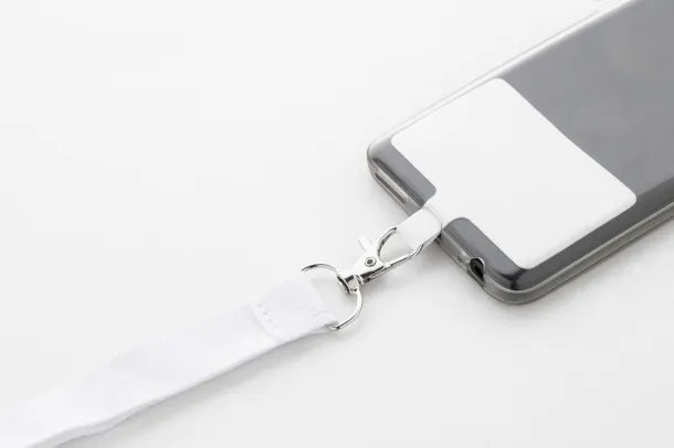 Revent Call RPET mobile holder lanyard White