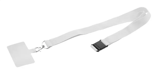 Revent Call RPET mobile holder lanyard White