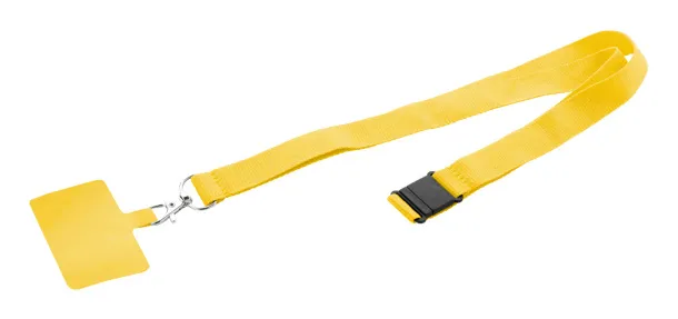 Revent Call RPET mobile holder lanyard Yellow