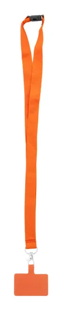 Revent Call RPET mobile holder lanyard Orange