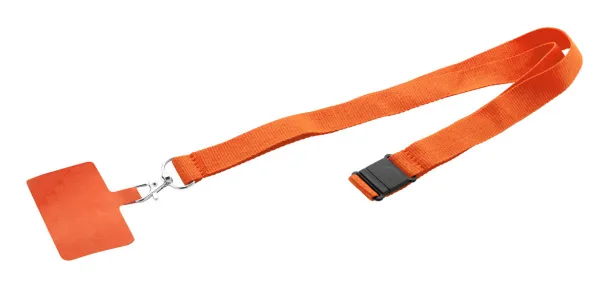 Revent Call RPET mobile holder lanyard Orange