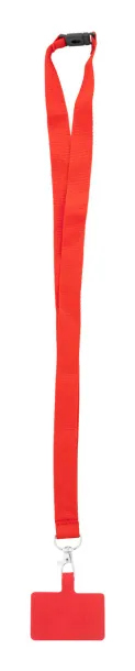 Revent Call RPET mobile holder lanyard Red