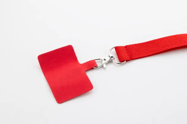 Revent Call RPET mobile holder lanyard Red