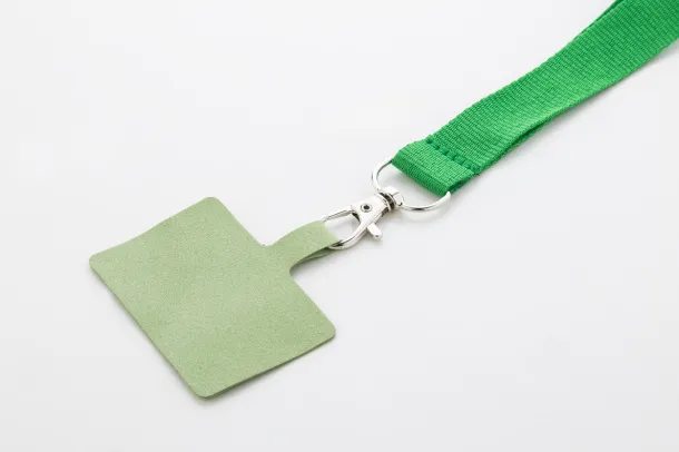 Revent Call RPET mobile holder lanyard Green