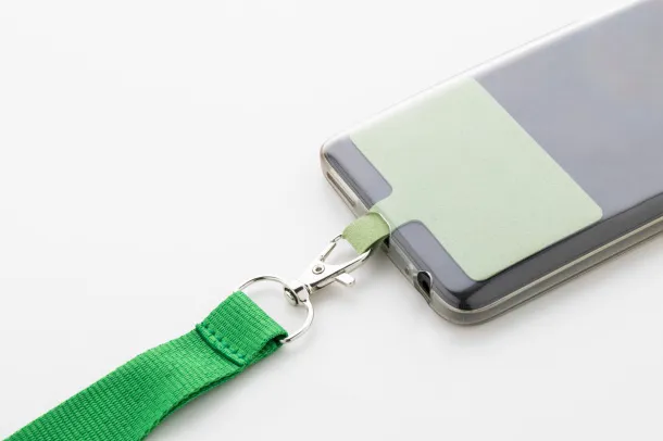 Revent Call RPET mobile holder lanyard Green