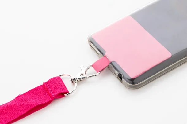 Revent Call RPET mobile holder lanyard Pink