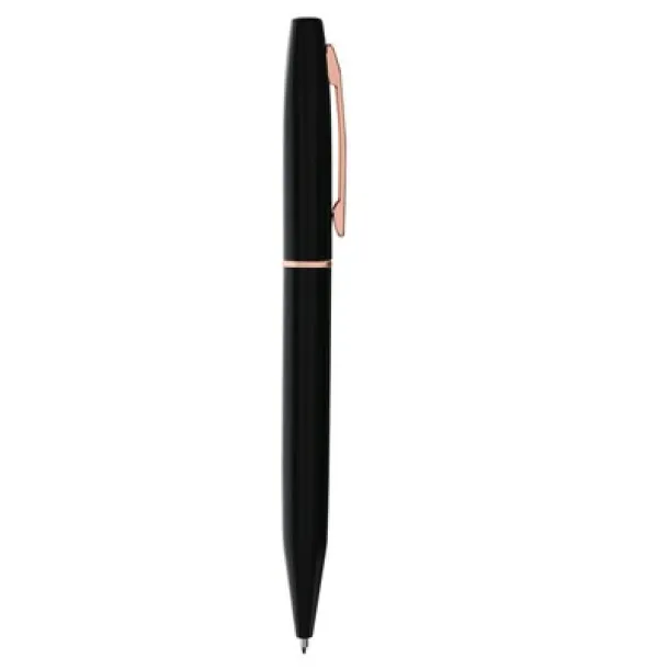  Recycled aluminium writing set, ball pen and roller ball pen black