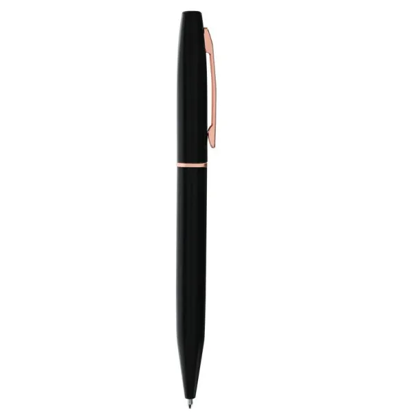  Recycled aluminium writing set, ball pen and roller ball pen black