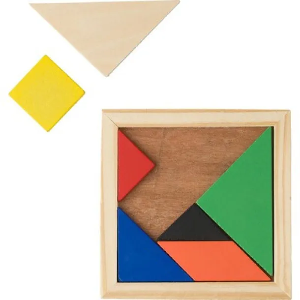  Tangram puzzle, 7 kom brown