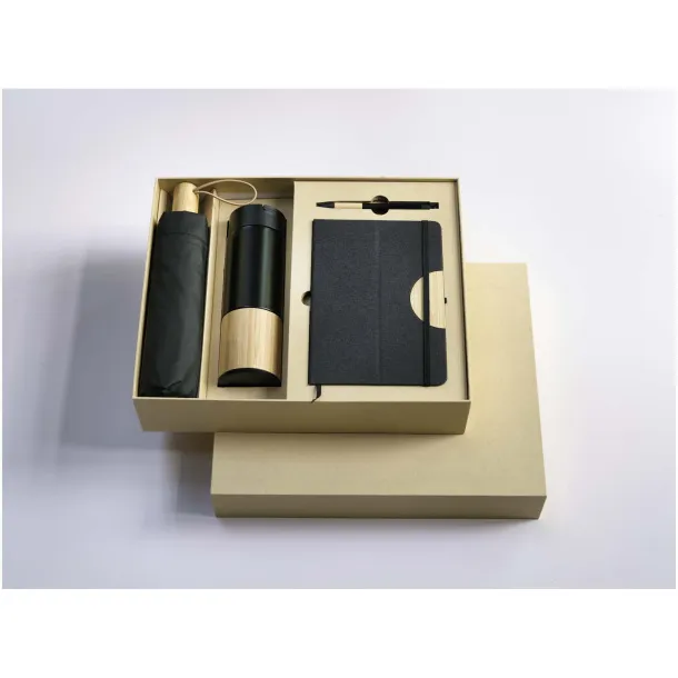 Carmen poklon set - A5 notes s tvrdom koricom i kemijska olovka s crnom tintom Solid black