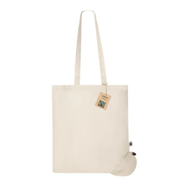  Cotton foldable shopping bag 120 g/m² beige