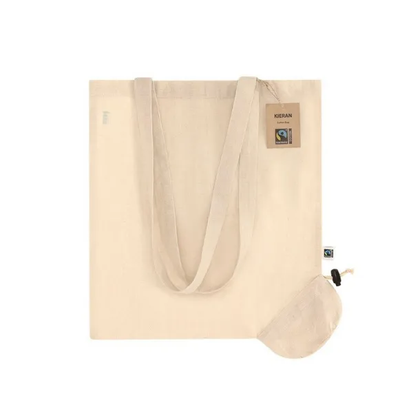  Cotton foldable shopping bag 120 g/m² beige