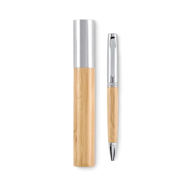 SIDEN Metal twist ball pen in tube Wood