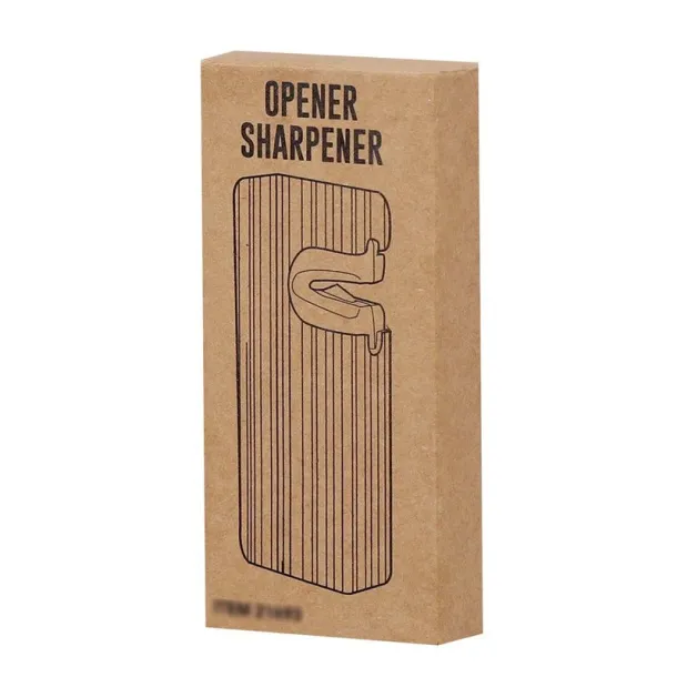  Bamboo bottle opener, knife sharpener beige