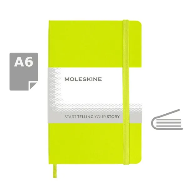  MOLESKINE notes, cca A6 lime